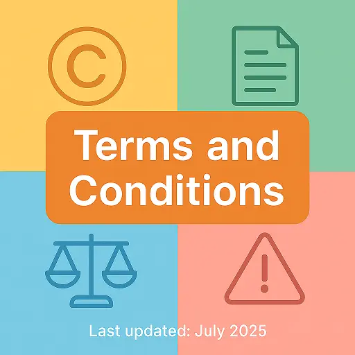 Terms and Conditions hero image for FeelCrafty showing a document page with a checkmark and simple legal icons